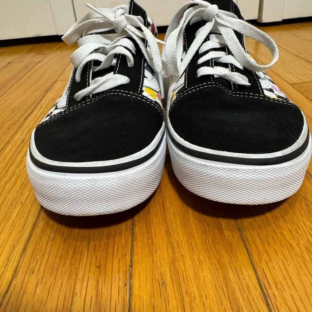 Vans Kids Black and White Old Skool ‘Party Checker’ Sneakers Size 6.5
